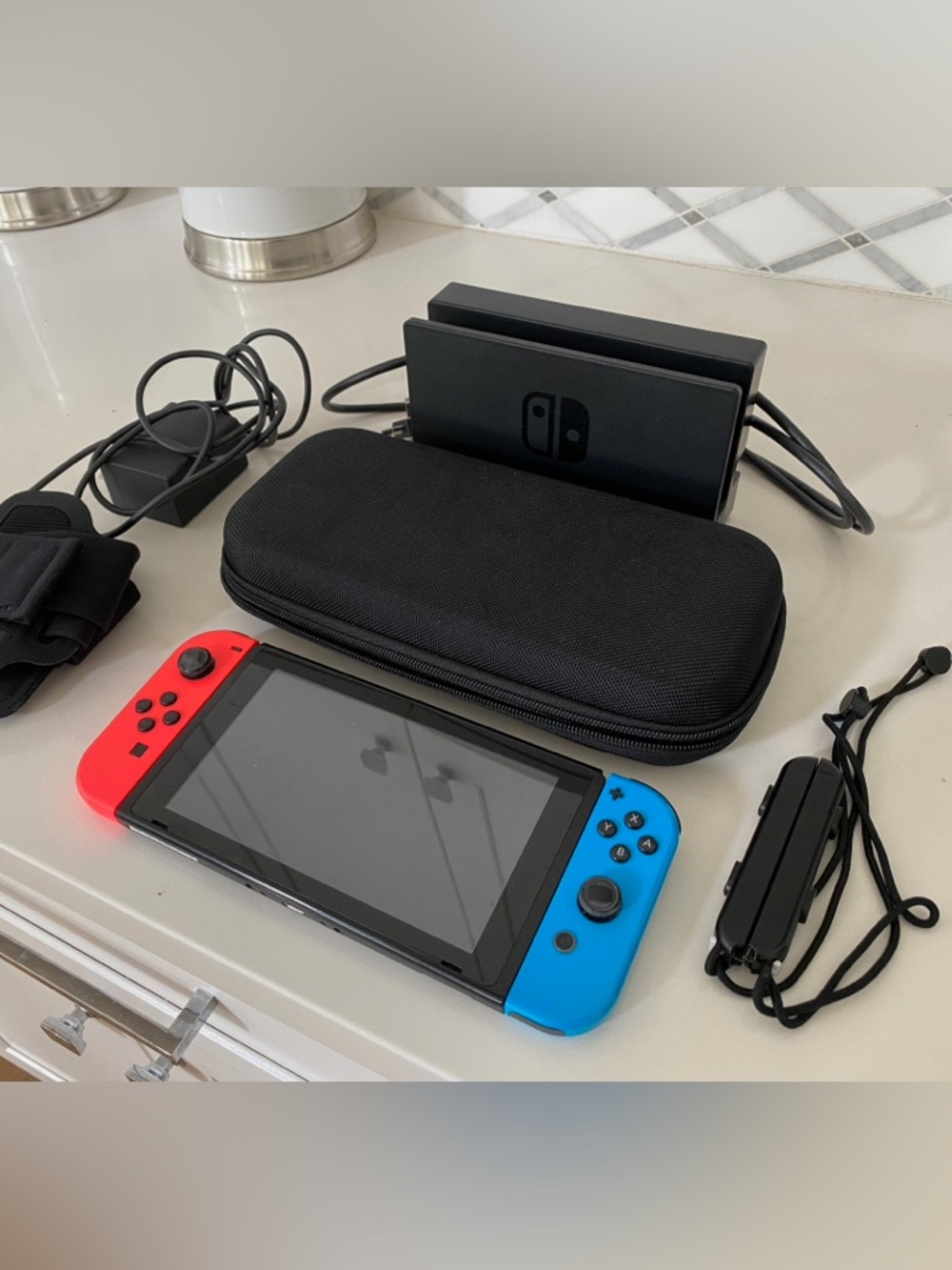 Nintendo Switch Console with Neon Red & Neon Blue Joy-Con (first gen)